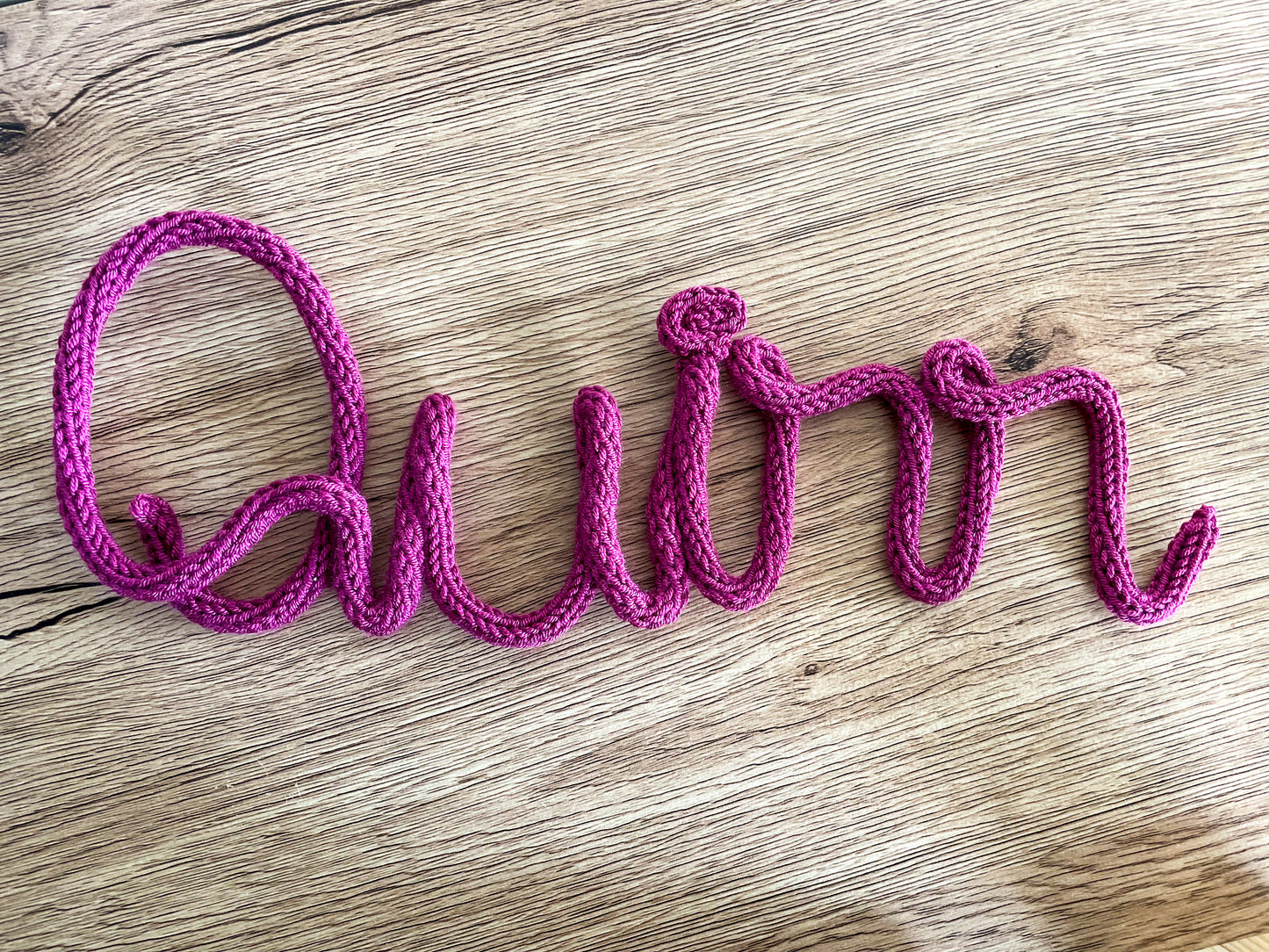 Knitted Wire Words