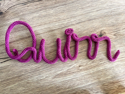 Knitted Wire Words
