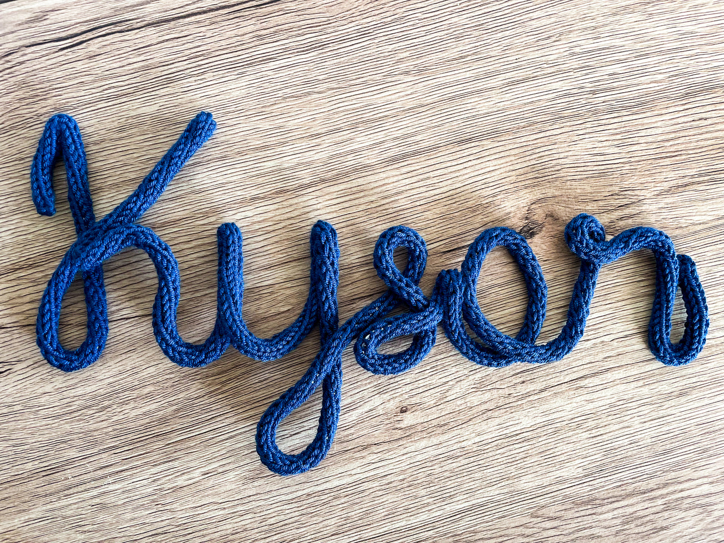 Knitted Wire Words