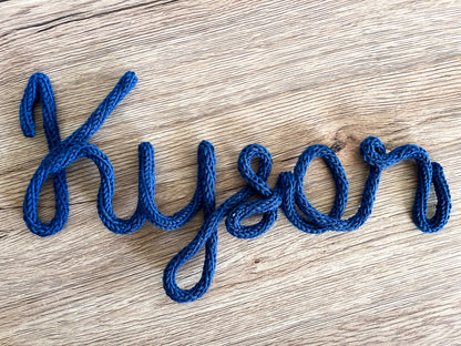 Knitted Wire Words